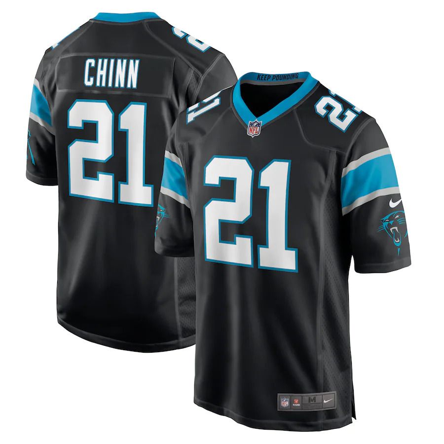 Men Carolina Panthers 21 Jeremy Chinn Nike Black Game Player NFL Jersey